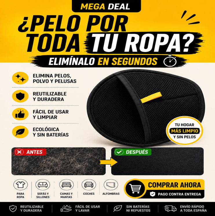 Guante Removedor de Pelo para Mascotas